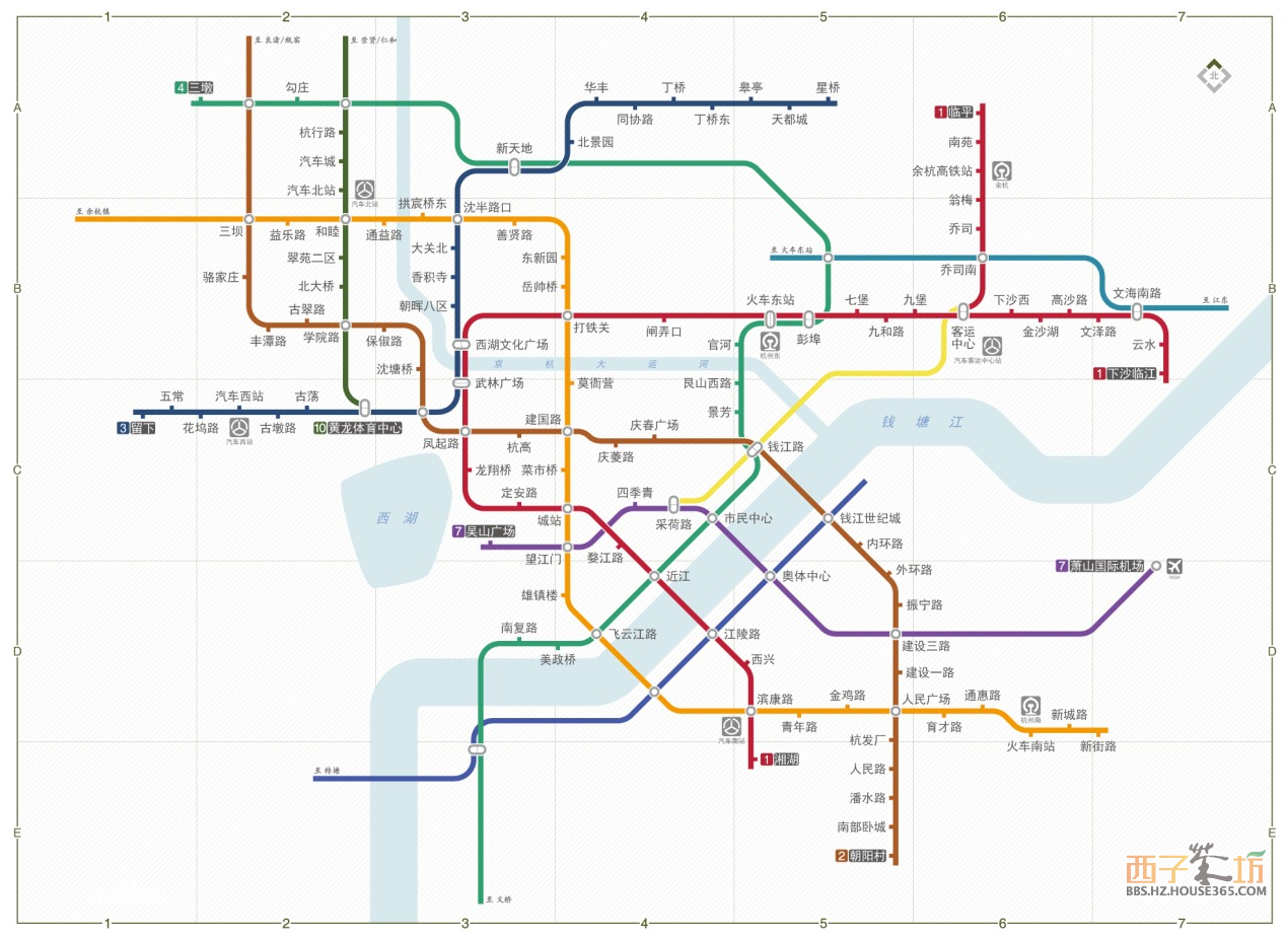 杭州地铁规划线路图 网络图片; 地铁规划; 地铁热升温 内地32城地铁
