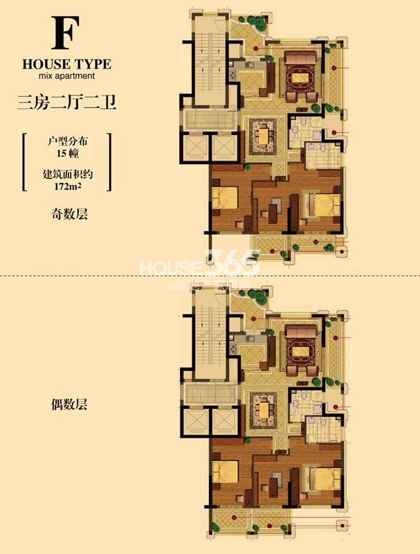 户型图 k户型 约282平米_宁波中江浅水湾_宁波新房网