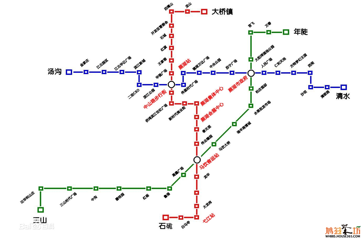 2020年前建成芜湖轨道交通1号线.(俗称地铁,规划中共6