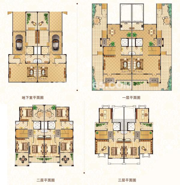 双拼别墅户型图